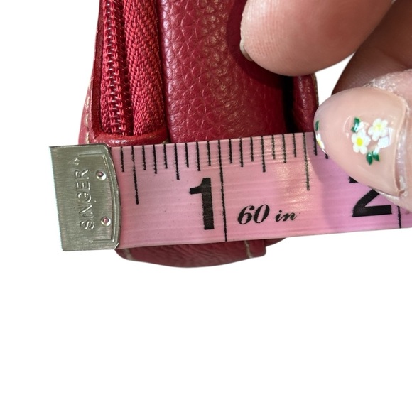 Buxton Genuine Leather Crossbody Mini Bag Wallet Purse Red Removable strap NWT - Picture 9 of 9